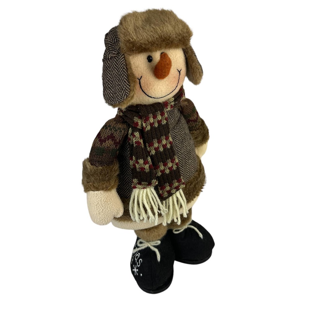Christmas Decoration Standing Snowman Winter Clothes 2013 Faux Fur Studio 33